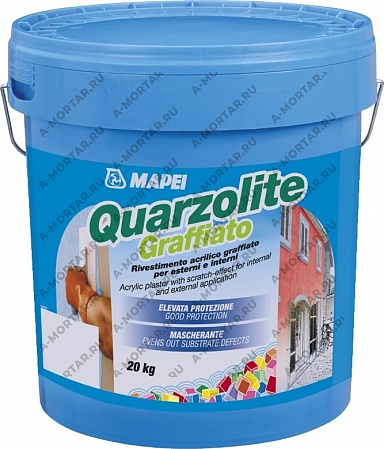 Акриловая штукатурка с эффектом «короед» Quarzolite Graffiato
